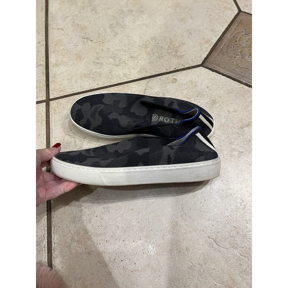 Rothy's The Original Slip On Sneakers Shoes Gray Camo Grey Knit Womens Size 7.5 - Picture 3 of 8